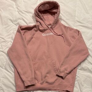 Glossier Pink Hoodie - Large